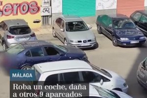Un voleur de voiture percute 9 autres voitures (Malaga)
