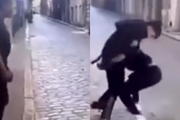 Il attaque une fille et se prend une déculotté (France)