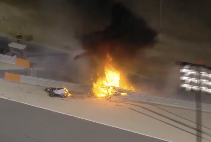 Crash de Romain Grosjean au Grand Prix de Formule 1 de Bahreïn