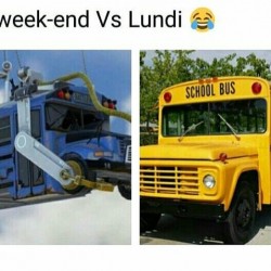 Le bus de la semaine et celui du weekend