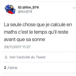 La seule chose que je calcule en maths