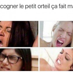 Se cogner le petit orteil