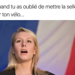 Quand tu as oublié ta selle