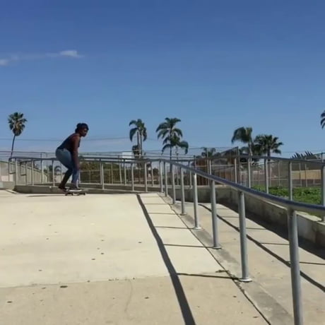 Chute bien négociée en skate