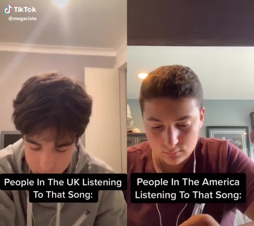 Un anglais et un américain écoutent la même chanson