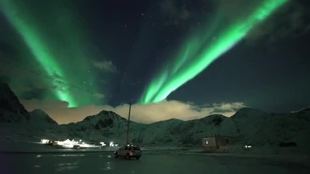 Une superbe aurore boréale (Norvège)