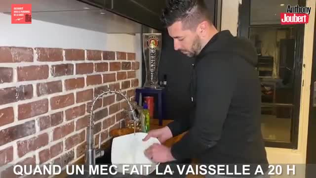 Quand un mec fait la vaisselle à 20h (Confinement)