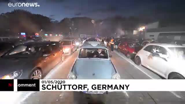 Une discothèque automobile en Allemagne (Confinement)