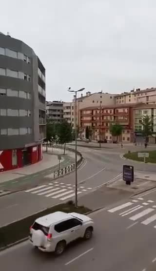 Des moutons en plein centre ville à Huesca (Espagne)