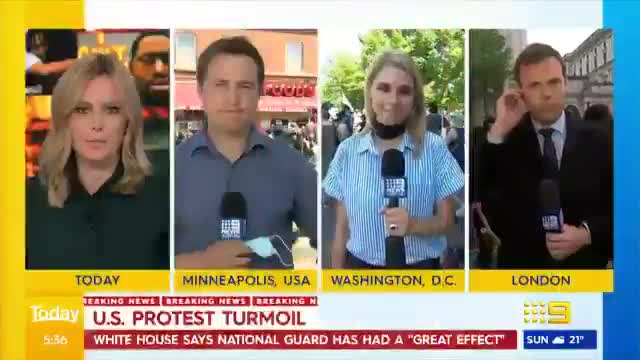 Des journalistes de 9news agressés par les manifestants de BLM (Londres)