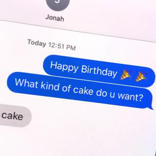 I don't want a cake