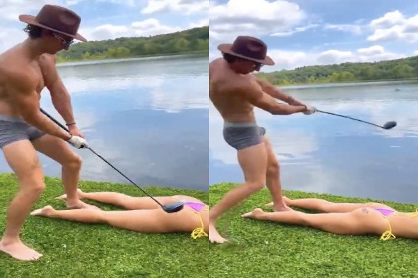 Jouer au golf avec sa femme