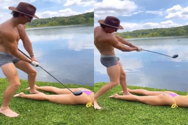 Jouer au golf avec sa femme