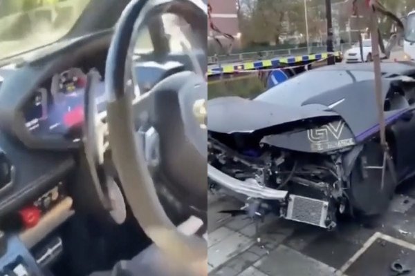 Régis plante sa Lamborghini Hurican (Londres)