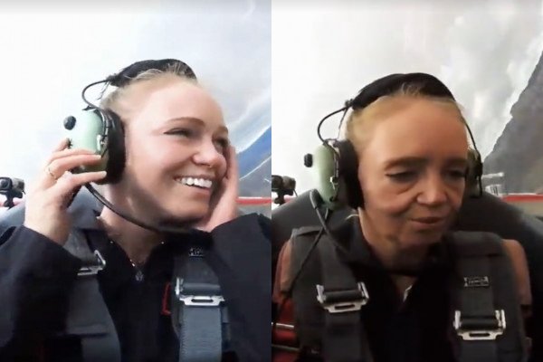 Une fille prend 30 ans puis redevient jeune lors d'un tour dans un avion de chasse
