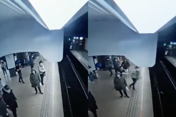 Un homme pousse une femme sur les rails du métro (Bruxelles)