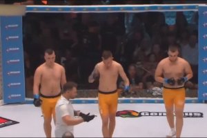 Un combat MMA en 3 contre 1 (Pologne)