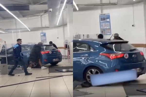 Une automobiliste se crash dans les caisses d’un magasin Action (Mans, France)