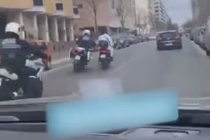 Un motard de la police municipale neutralise un homme en scooter en fuite (France)