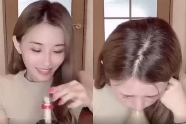Une fille montre ses talents avec une bouteille de Coca