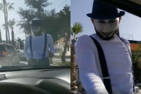 Un mime trolle un automobiliste mais la fin va vous surprendre