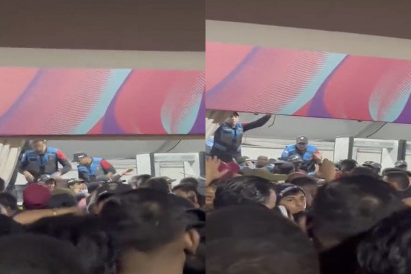 Scène de chaos à l'entrée d'un stade (Coupe du Monde, Qatar)