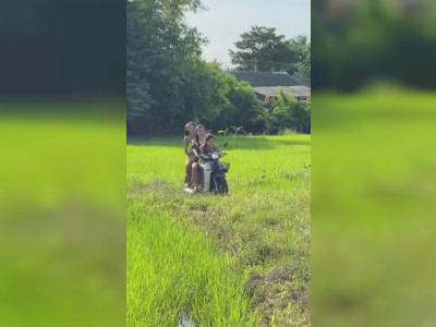 Instant de bonheur à moto