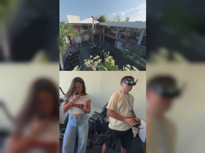 Un drone FPV explore une villa à Bali