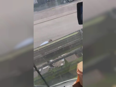 Une ensileuse tapisse une maison de confettis
