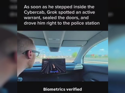 Un Cybercab transformé en Cybercop