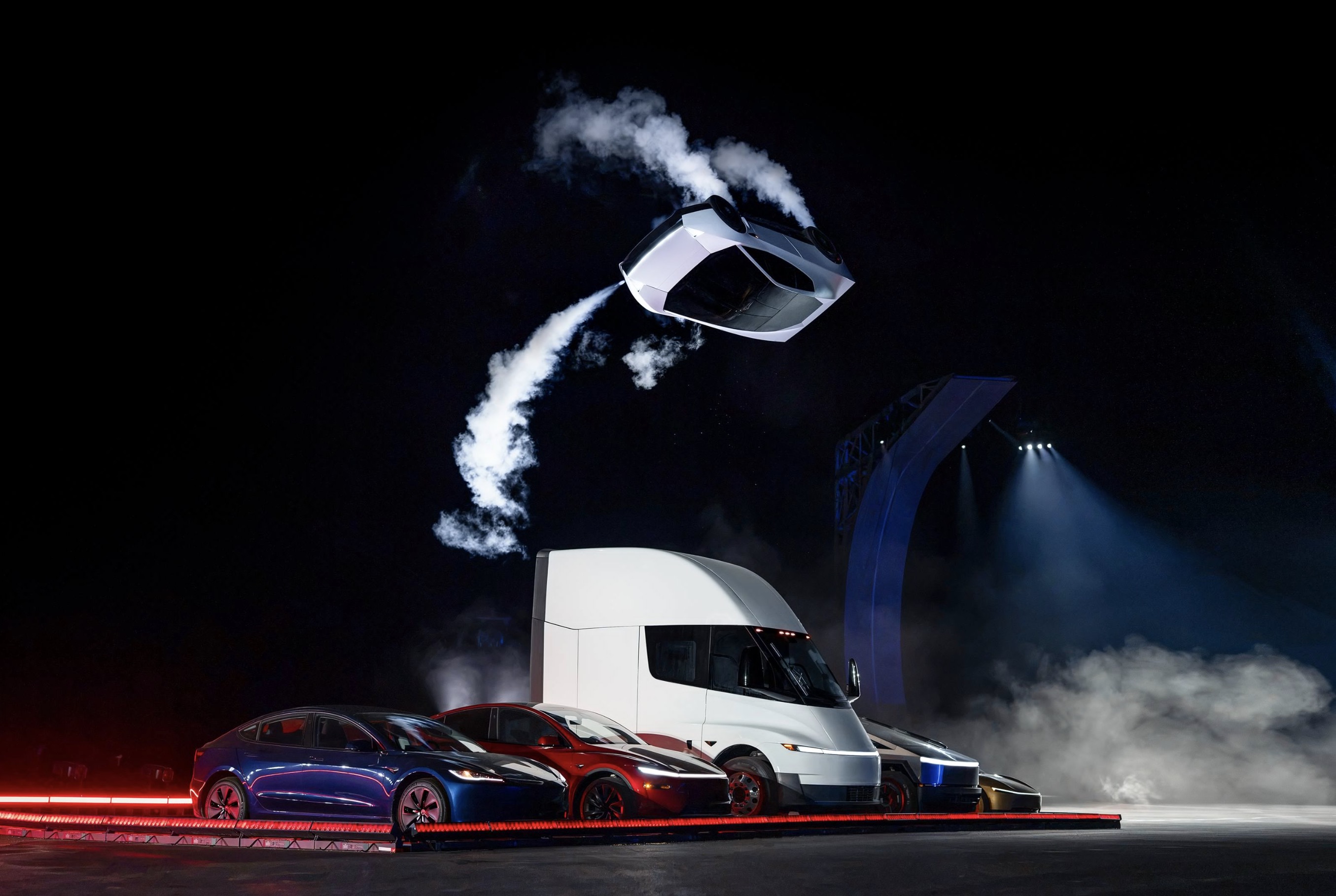 La nouvelle Tesla Roadster fait un kickflip